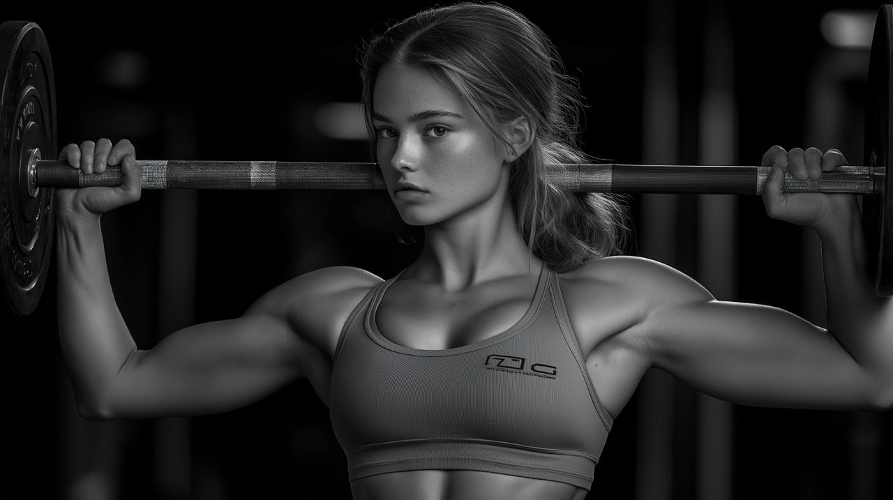 Gym Workout Woman Lifting Barbell, Fitness Exercise, Physical Training, Back Care, Germany Sports Images