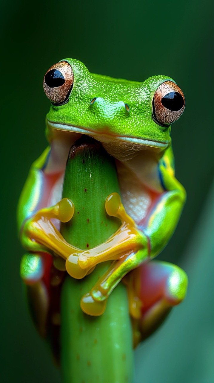 Macro Photo of Green Frog HD Images, Animal Pictures, Nature Backgrounds from Cairns, Australia