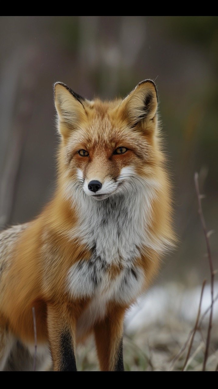 Ontario Wildlife Tilt Shift Lens Image of Brown Fox Kit Fox, Red Fox, Canine Mammal, and Pet Dog