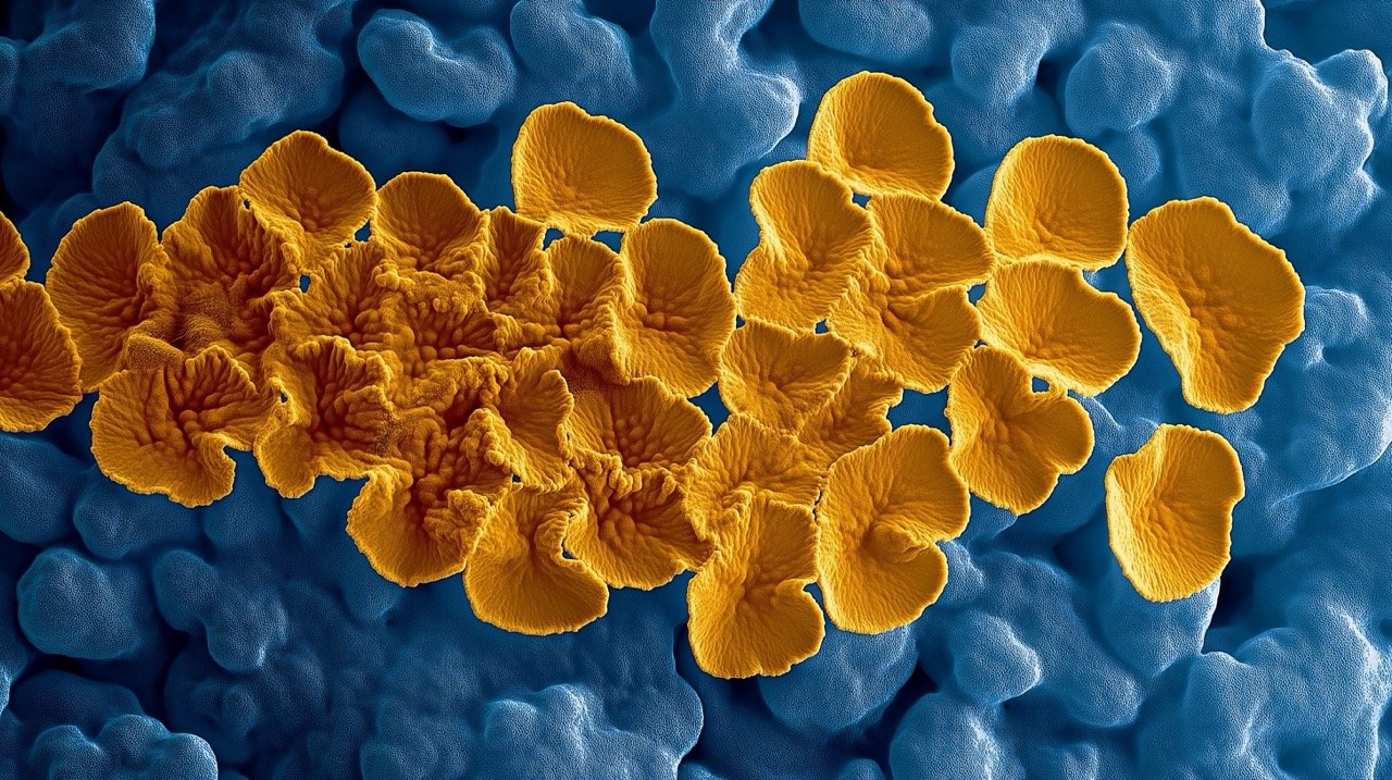 Public Health Focus Microscopic View of Bacteria, Virus, and Disease Prevention in Healthcare