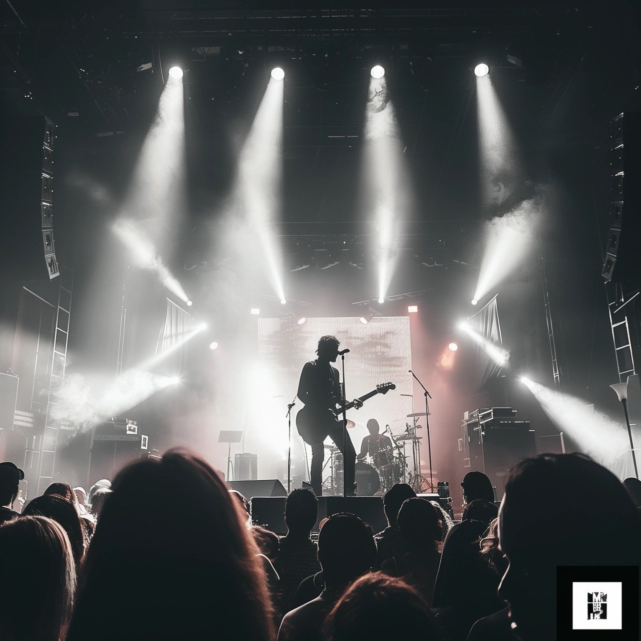 Utrecht’s TivoliVredenburg Concert – Person on Stage with Musical Instrument, Band, and Lighting