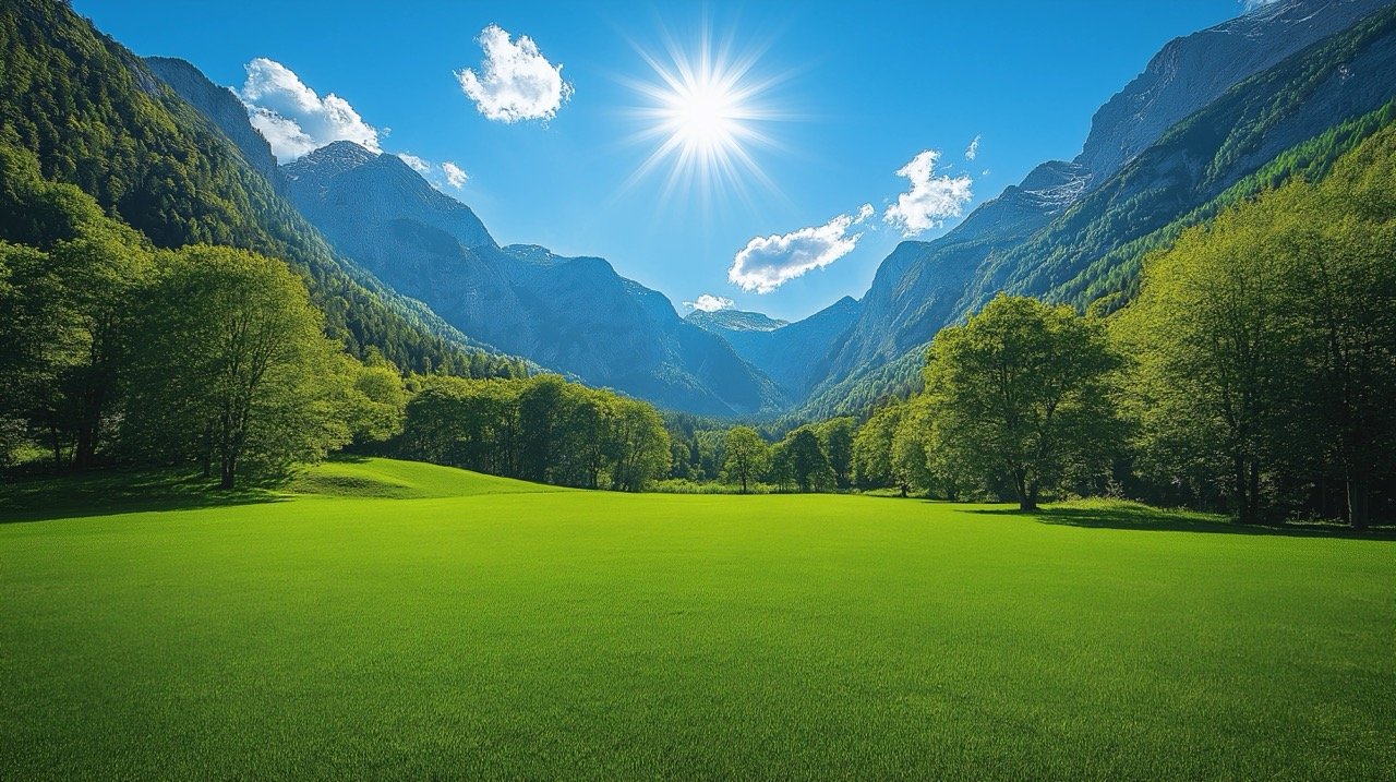 Carpathian Mountain Range Scenery – Horizontal Summer Landscape with Grass and Tatra Mountain Peaks