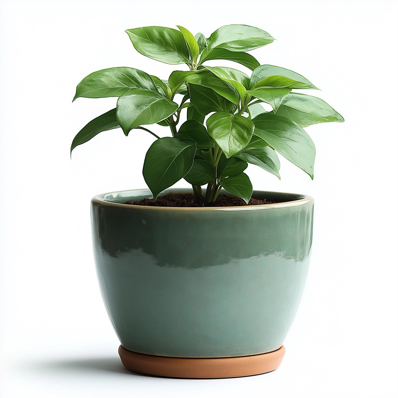 Isolated Potted Plant in Planter – Stunning Stock Photo with Clipping Path for Indoor and Outdoor Decor Designs