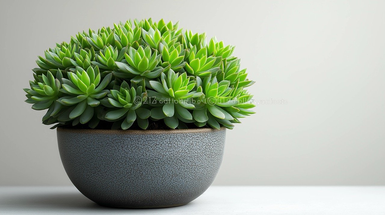 Plant Isolated in Pot on White Background – Perfect Stock Photo for Natural Decor and Design