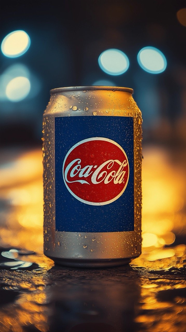 Retro Pepsi Can on Gray Surface, Summer Night, 80s Vintage Wallpapers, Romania Satu Mare Light Backgrounds