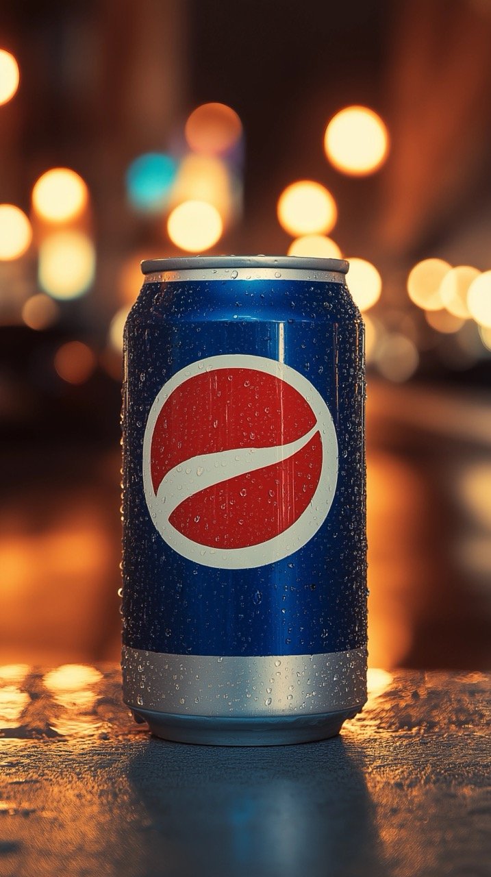 Summer Night with Pepsi Can on Gray Surface, Vintage and Retro Wallpapers, 80s Drink Brand Romania Backgrounds