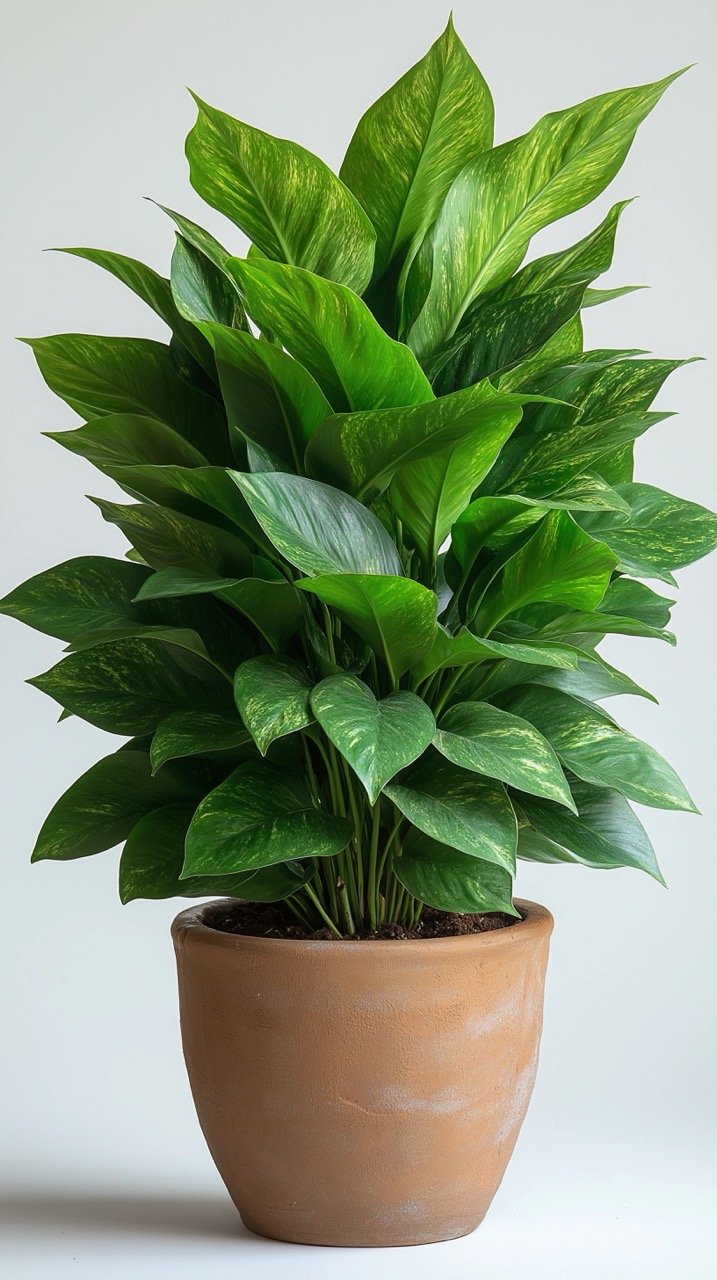 Vibrant plant in a decorative pot, beautifully isolated on a crisp white background for design use