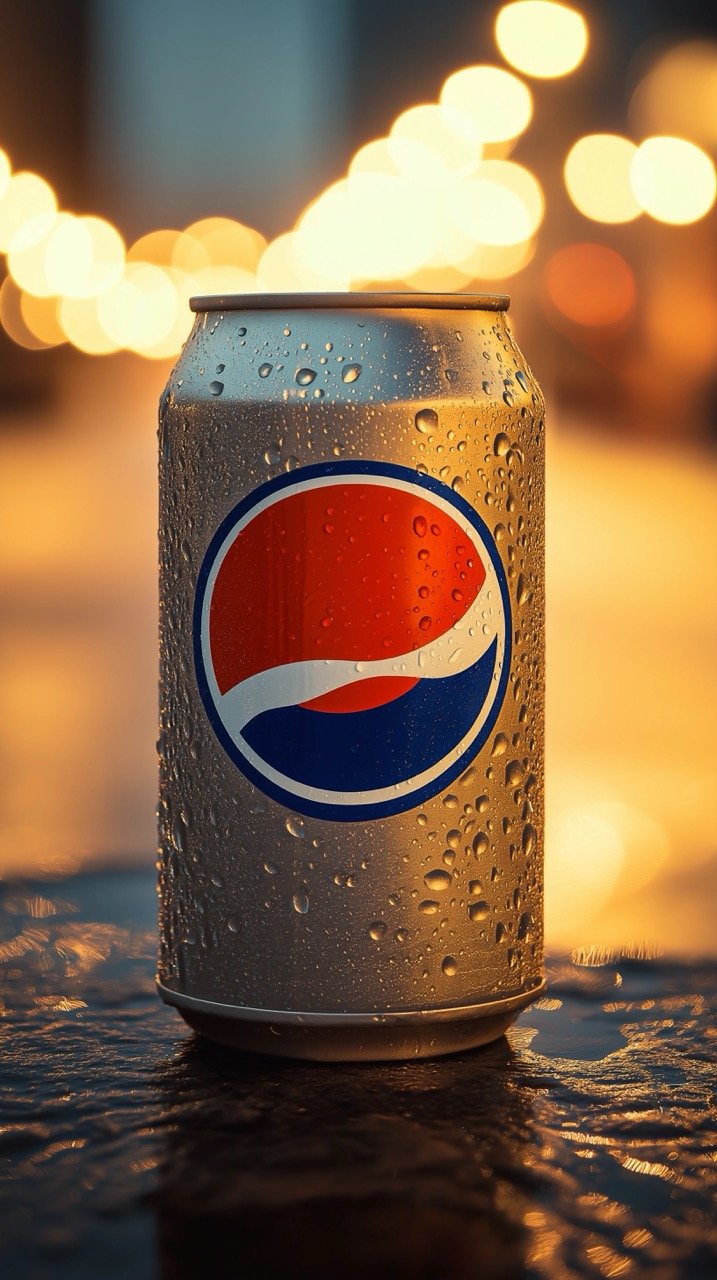 Vintage 80s Pepsi Can on Gray Surface, Summer Night, Retro Wallpapers, Romania Satu Mare Brand Backgrounds