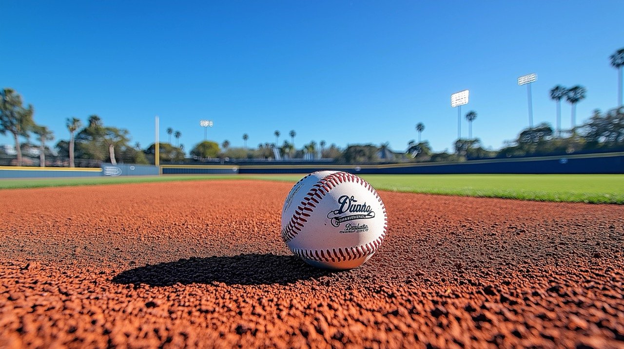 Winter Snow Baseball White and Red Baseball on Brown Soil at Point Loma Nazarene University Athletics