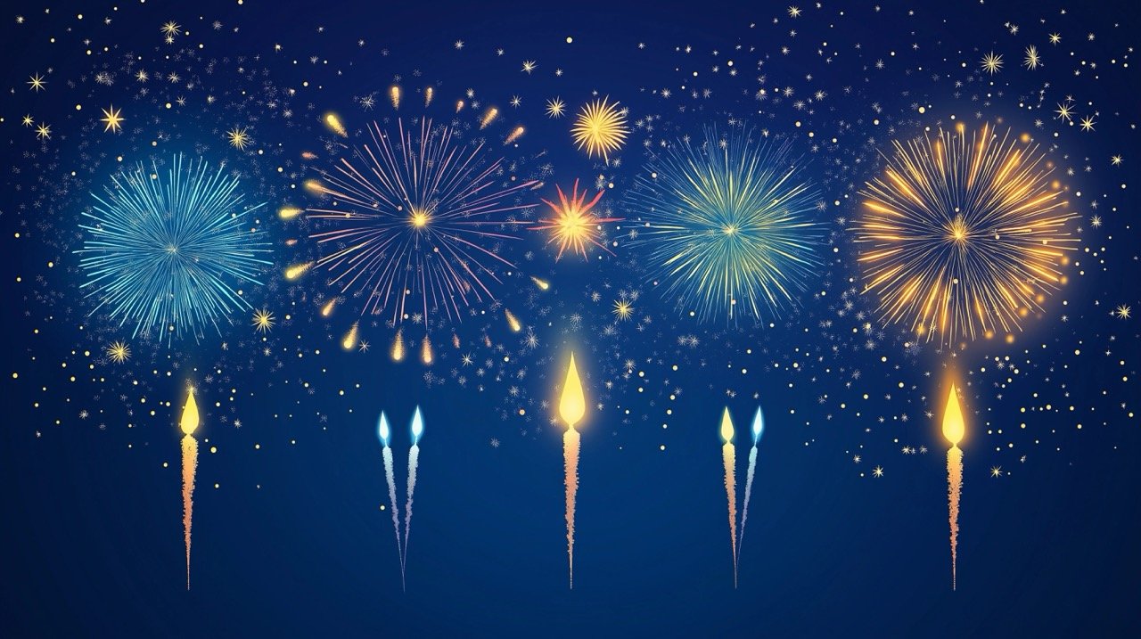 Festive Fireworks and Crackers Vector Art, Ideal for Diwali Celebrations, Invitations, and Stock Illustrations