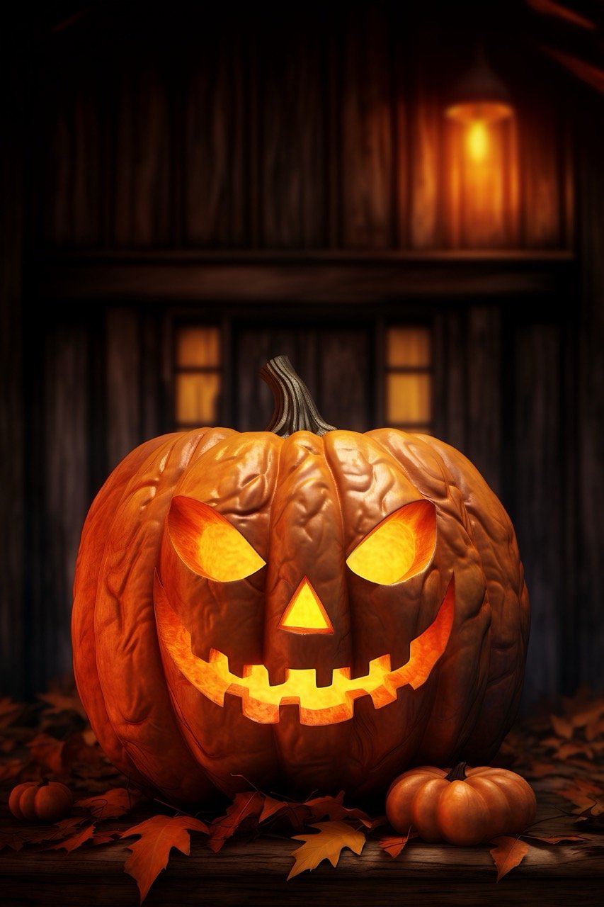 In this October stock photo, a spooky jack-o’-lantern pumpkin sets the Halloween mood