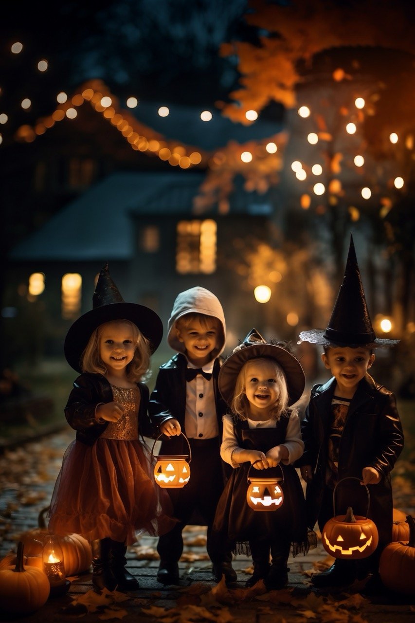 In this new folder, discover stock photos featuring little kids having a great time at a Halloween party