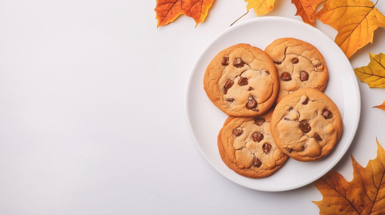 Fall Baking Baked Cookies on White Ceramic Plate, Free HD Photo of Autumn Food and Bread