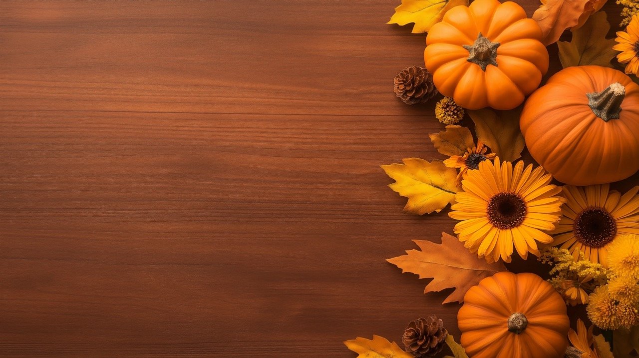 HD Photo of Yellow Flowers Decor Highlighting Thanksgiving, Autumn, Fall, and Holiday Seasonal Charm