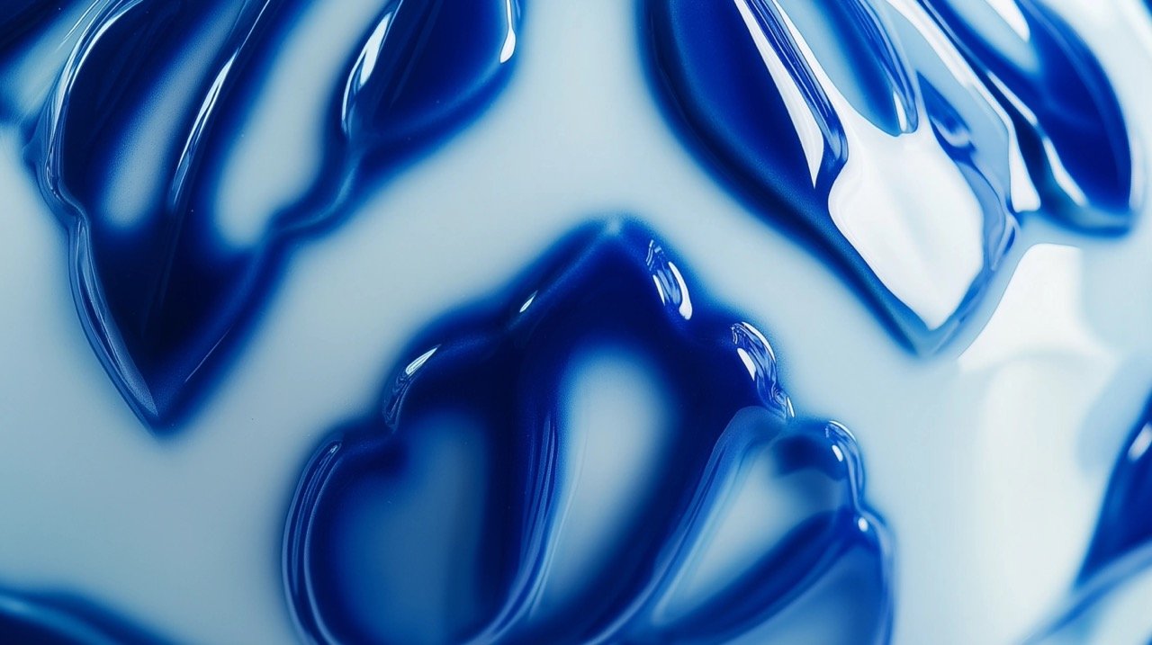 Blue and White Object Close-Up Render High-Quality 3D Background for Design and Visual Projects