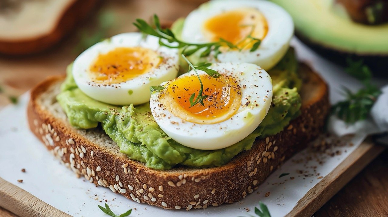 Fresh Breakfast Toast with Avocado, Egg, and Toasted Bread, Perfect for Healthy Eating Habits