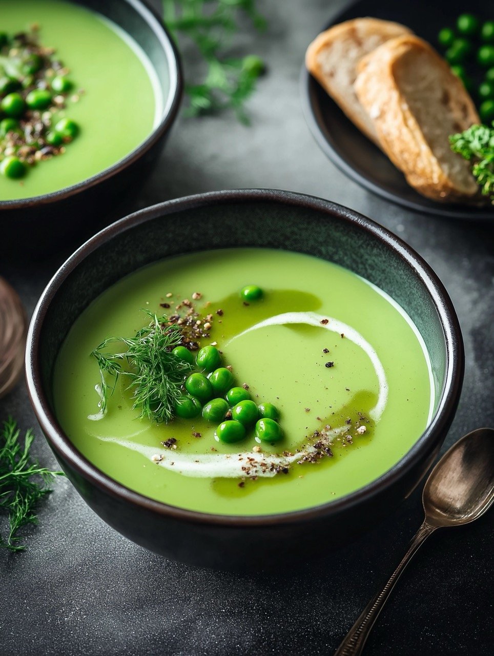 Healthy Green Peas Soup with Cream for a Nutritious and Delicious Meal