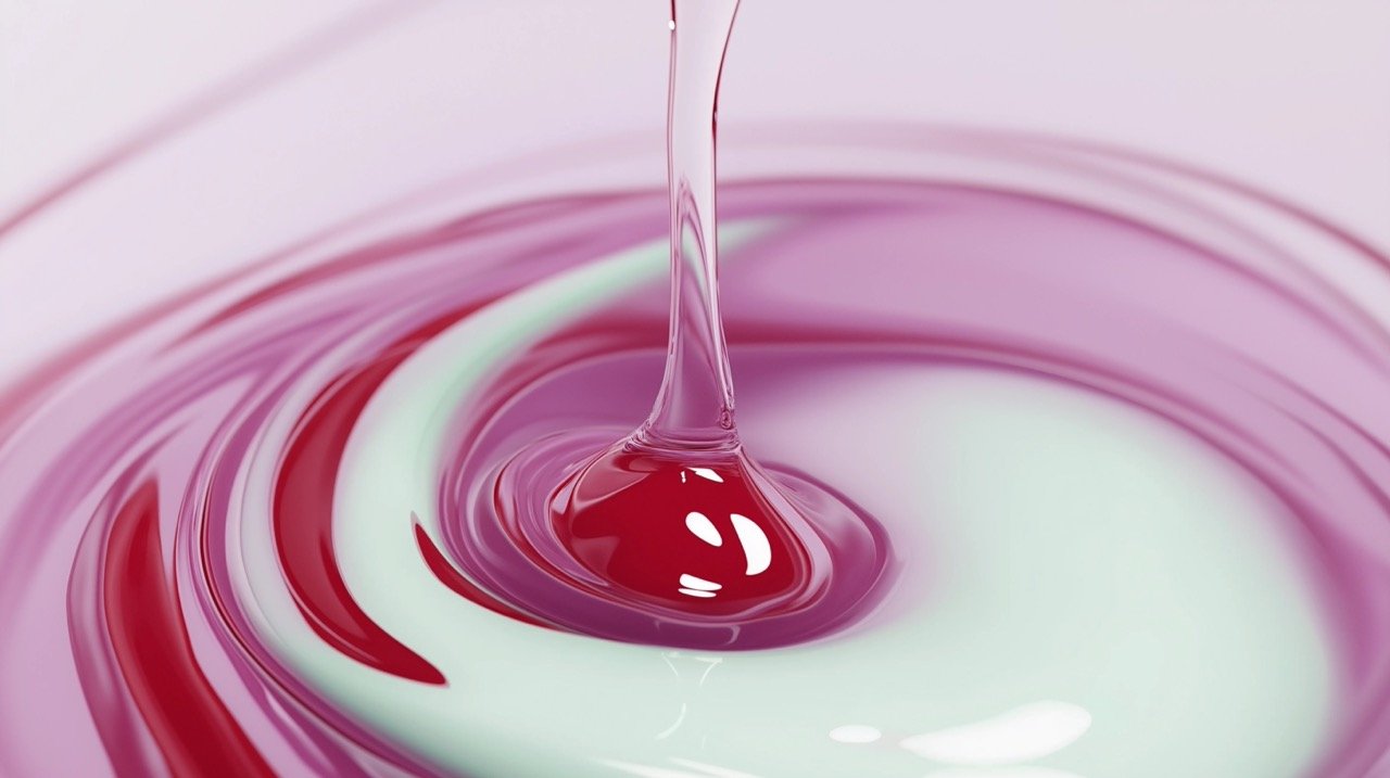 High-Quality Purple, Red, White Liquid Close-Up Perfect 3D Background for Abstract Art and Digital Creations