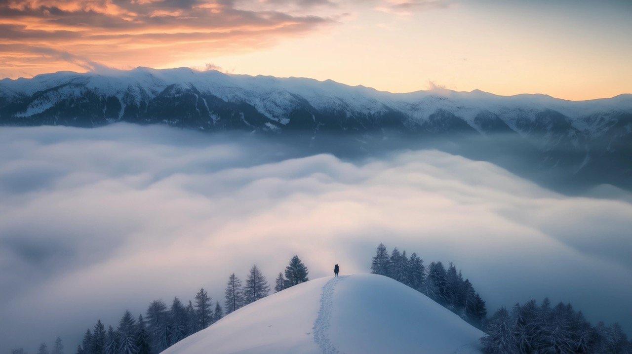 Incredible Winter Views of Snow-Covered Landscape in Whitehorse, Yukon, with Boreal Forest in Cold Season