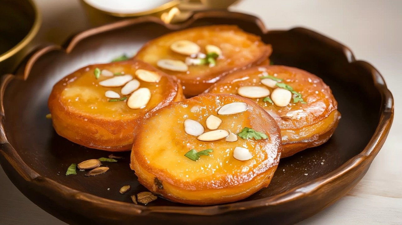 Indian Malpua Sweet on Crockery – Traditional Dessert, Cultural Cuisine, Sweet Delights of India