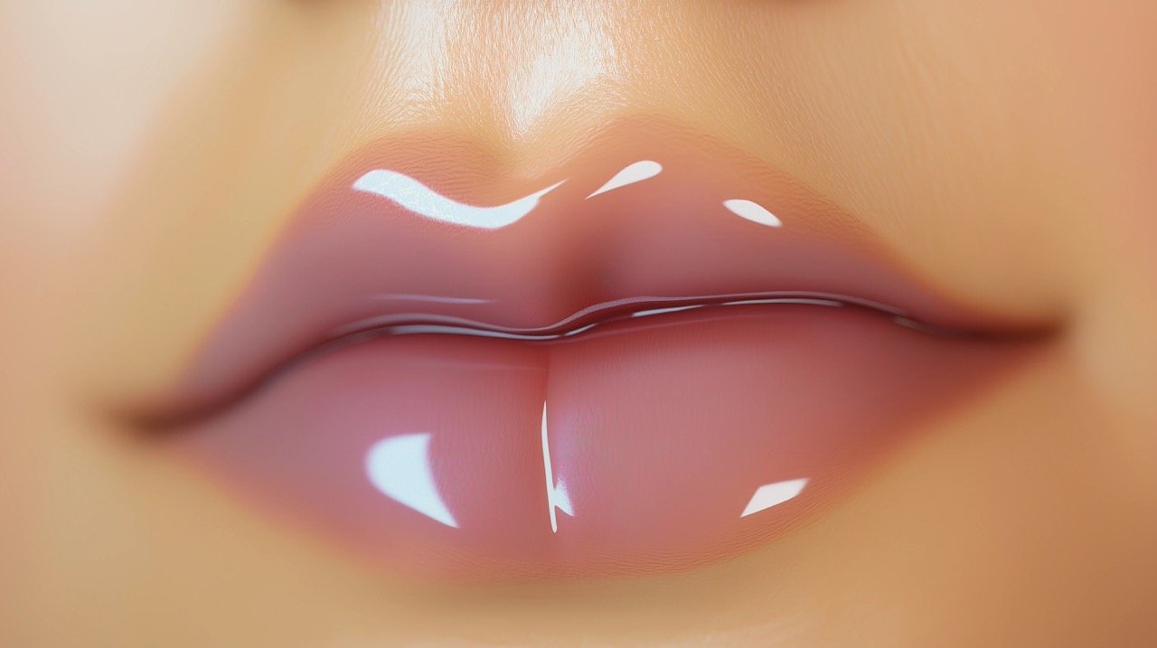 Stunning Close-Up of Lips Premium 3D Background for Cosmetics, Art, and Digital Design Projects