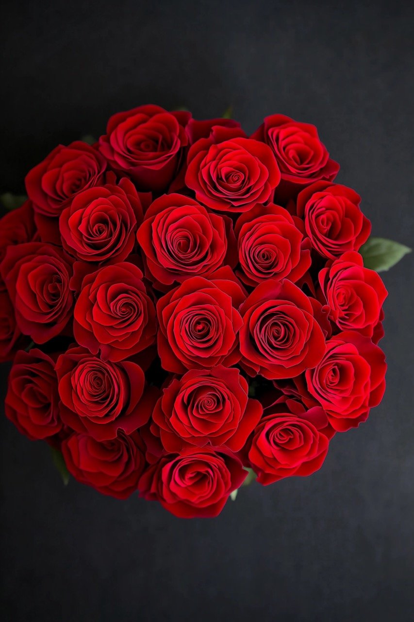 Valentine’s Day Red Roses Stock Image Beautiful Red Flowers for Gifts, Bouquets, and Holiday Celebrations