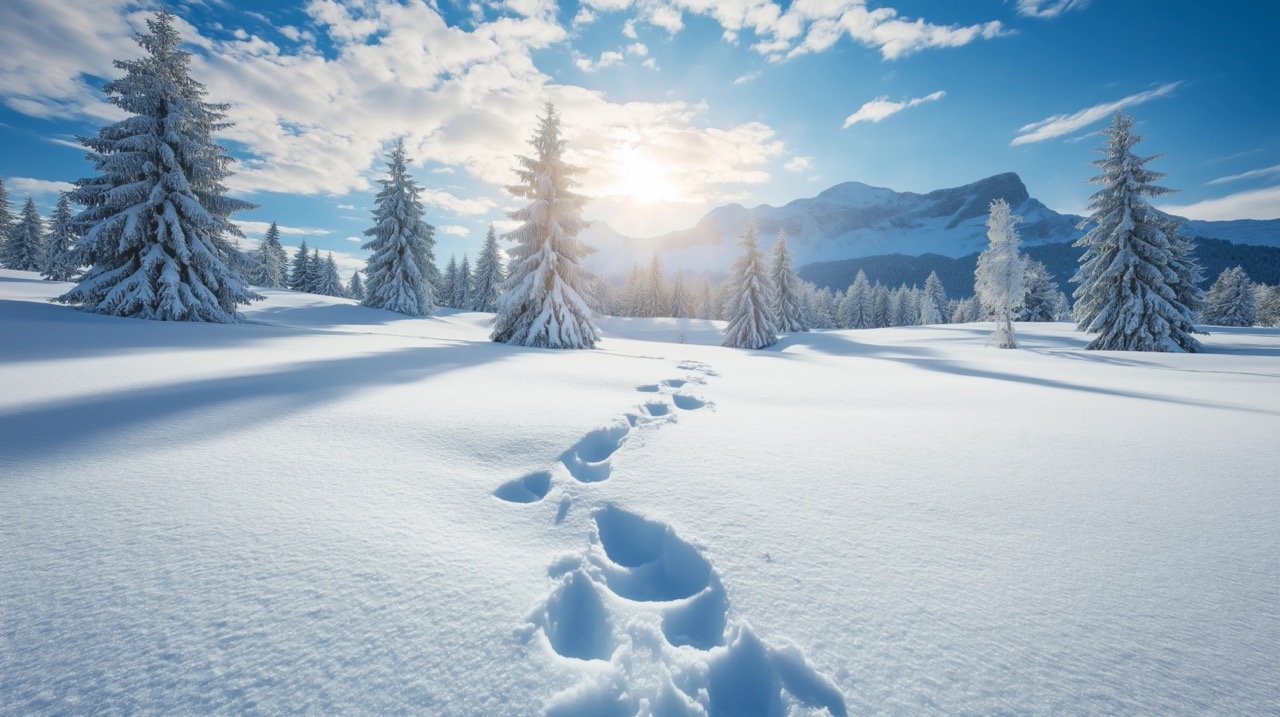 Winter Landscape in Sweden Snow-Covered Golf Course and Scenic Winter Photography with Stunning Views